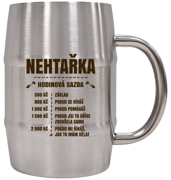 Nerezový chladicí půllitr Hodinová sazba - nehtařka