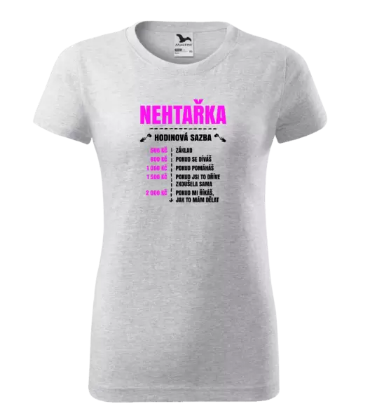 Dámské tričko Hodinová sazba - nehtařka
