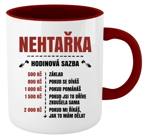 Hrnek Hodinová sazba - nehtařka