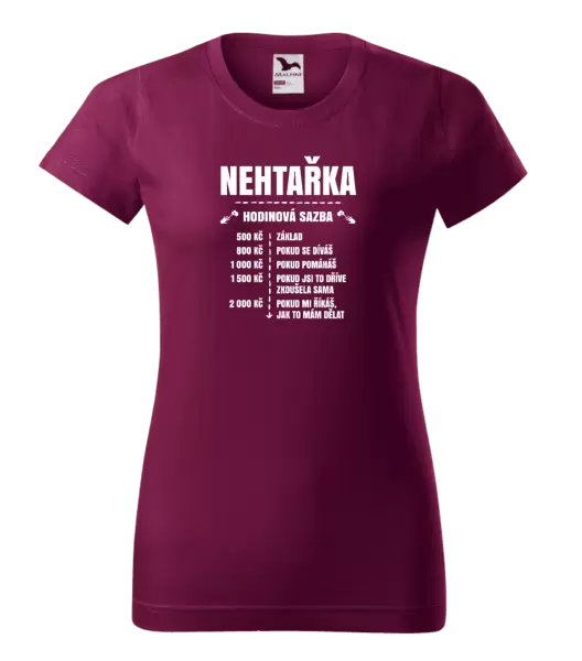 Dámské tričko Hodinová sazba - nehtařka