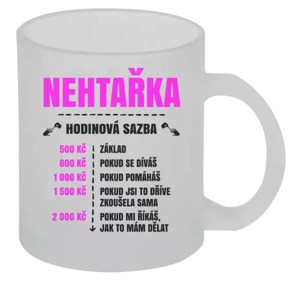 Hrnek Hodinová sazba - nehtařka