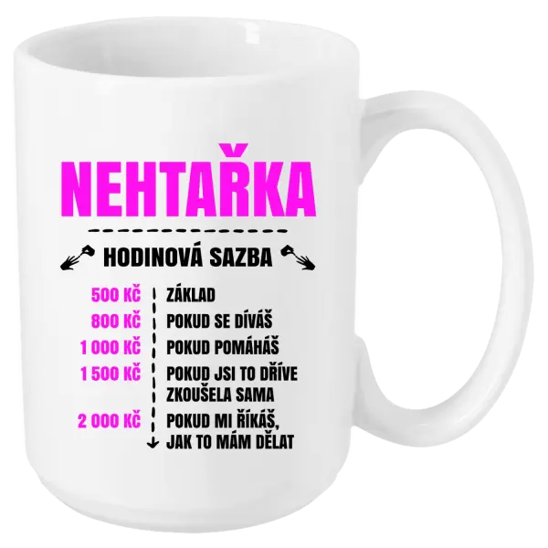 Hrnek Hodinová sazba - nehtařka