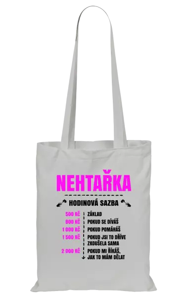 Látková taška Hodinová sazba - nehtařka