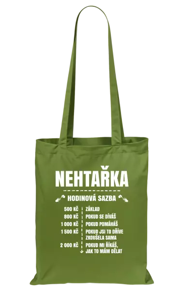 Látková taška Hodinová sazba - nehtařka