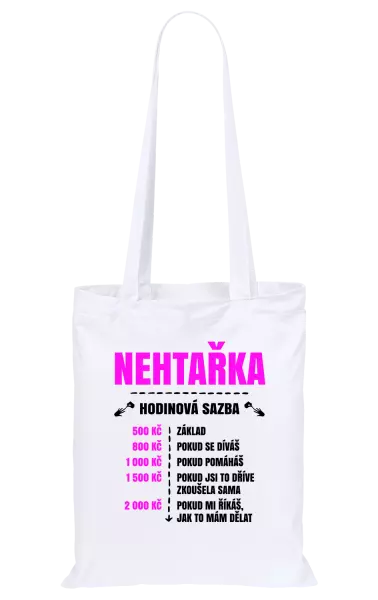Látková taška Hodinová sazba - nehtařka
