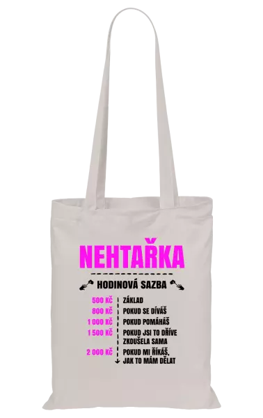 Látková taška Hodinová sazba - nehtařka