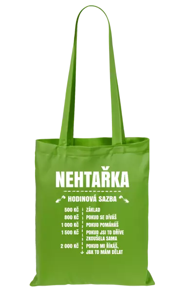 Látková taška Hodinová sazba - nehtařka