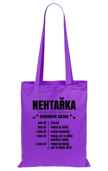Látková taška Hodinová sazba - nehtařka
