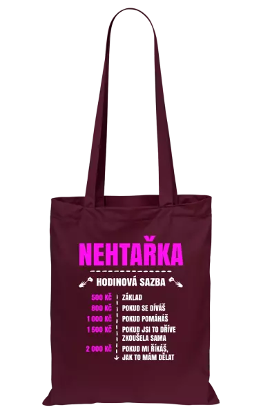 Látková taška Hodinová sazba - nehtařka