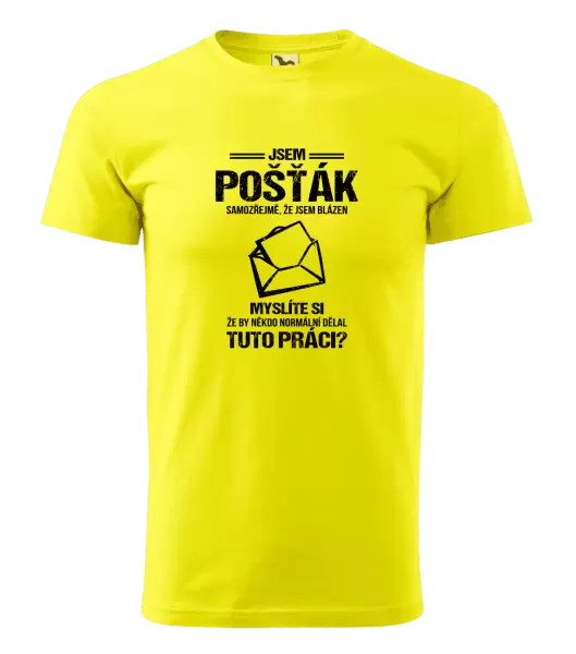 Pánské tričko Samozřejmě, že jsem blázen - pošťák