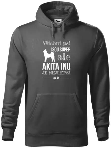 Pánská mikina Akita Inu je nejlepší