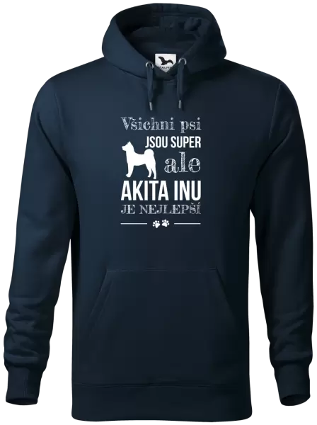 Pánská mikina Akita Inu je nejlepší