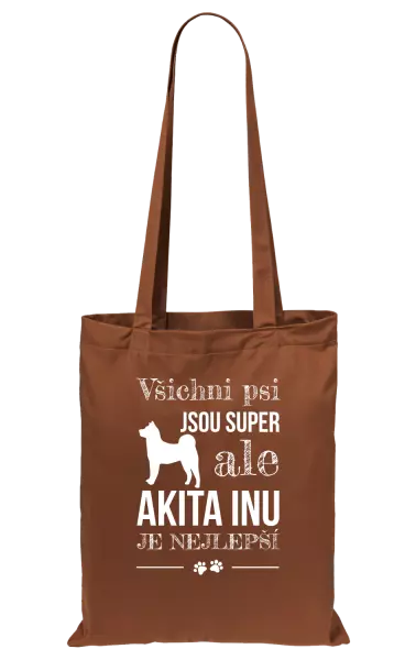 Látková taška Akita Inu je nejlepší