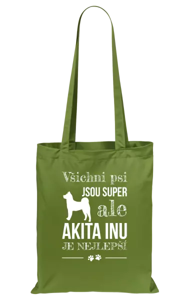 Látková taška Akita Inu je nejlepší