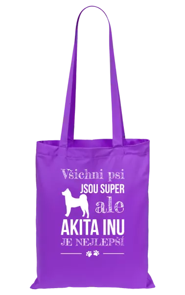 Látková taška Akita Inu je nejlepší
