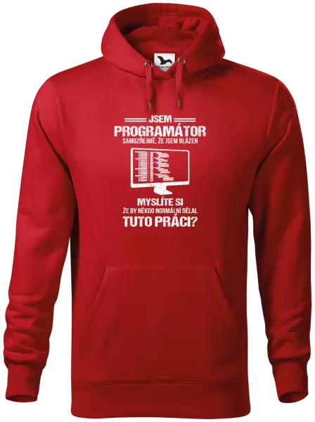 Pánská mikina Samozřejmě, že jsem blázen - programátor