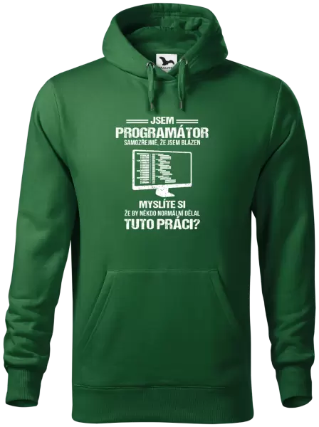 Pánská mikina Samozřejmě, že jsem blázen - programátor