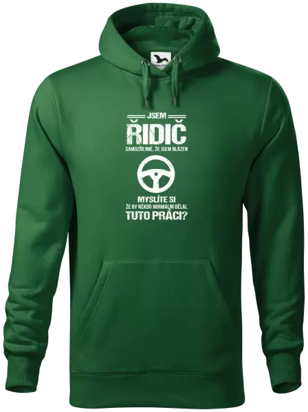 Pánská mikina Samozřejmě, že jsem blázen - řidič