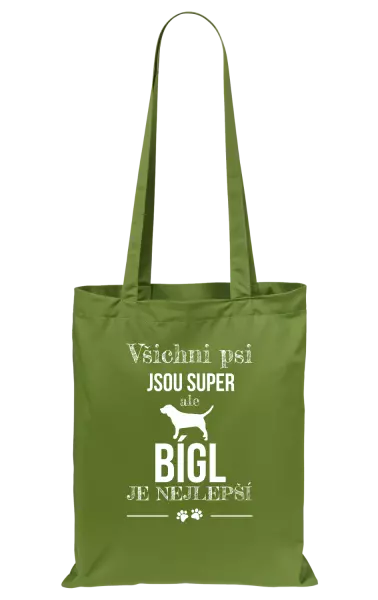 Látková taška Bígl je nejlepší