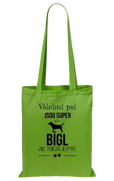 Látková taška Bígl je nejlepší