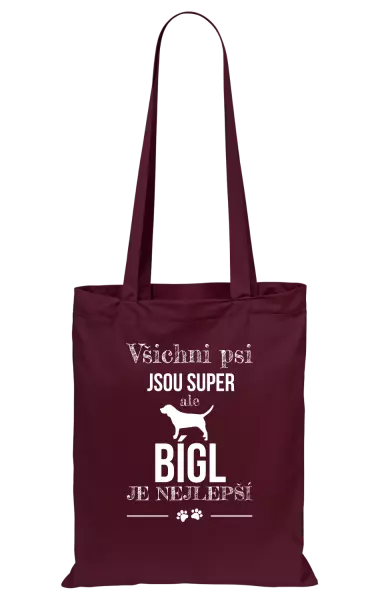 Látková taška Bígl je nejlepší