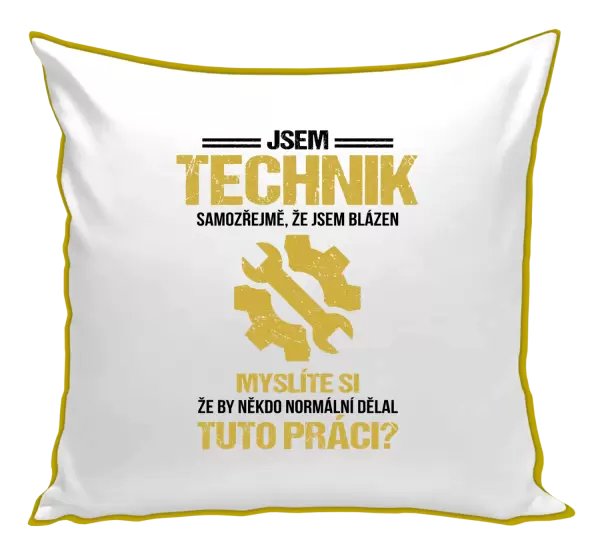 Polštář Samozřejmě, že jsem blázen - technik
