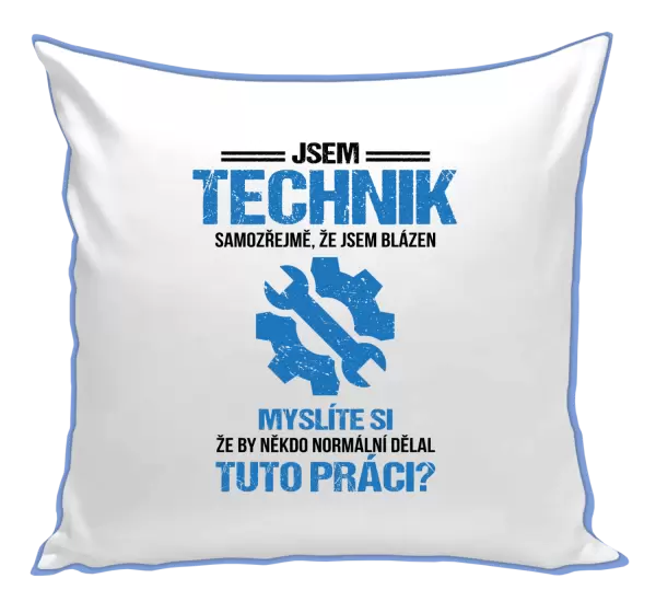 Polštář Samozřejmě, že jsem blázen - technik
