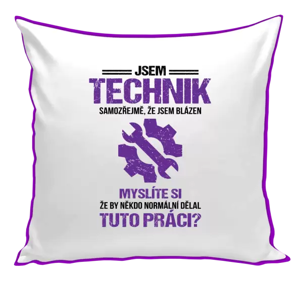 Polštář Samozřejmě, že jsem blázen - technik