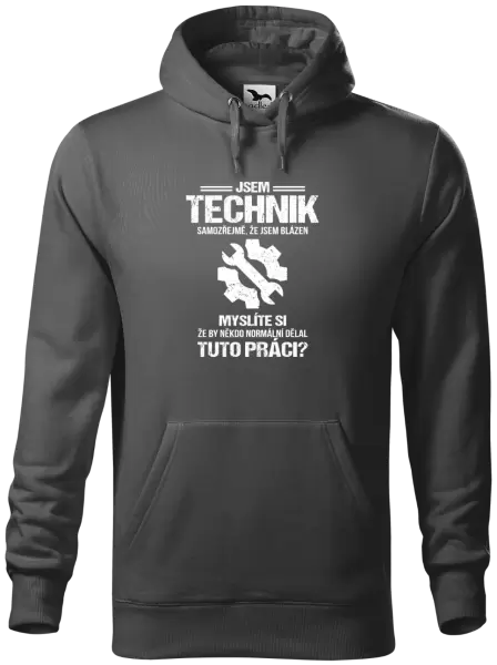 Pánská mikina Samozřejmě, že jsem blázen - technik
