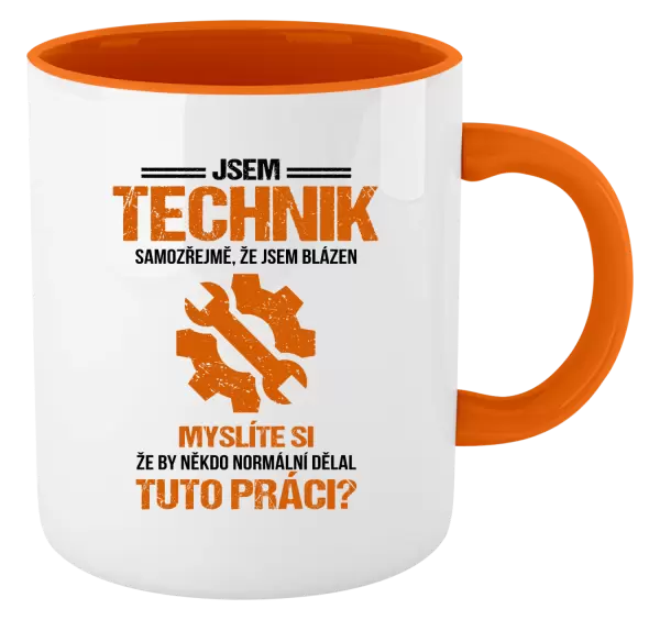 Hrnek Samozřejmě, že jsem blázen - technik