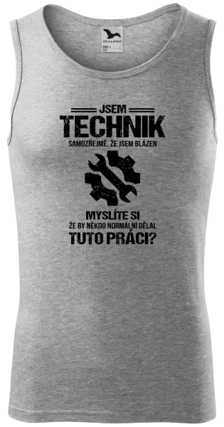 Pánské tílko Samozřejmě, že jsem blázen - technik