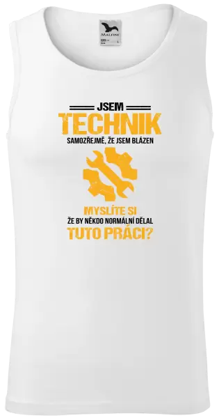 Pánské tílko Samozřejmě, že jsem blázen - technik