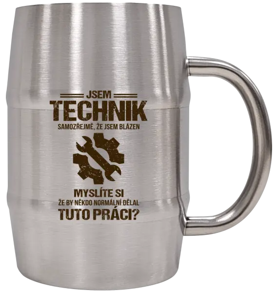 Nerezový chladicí půllitr Samozřejmě, že jsem blázen - technik