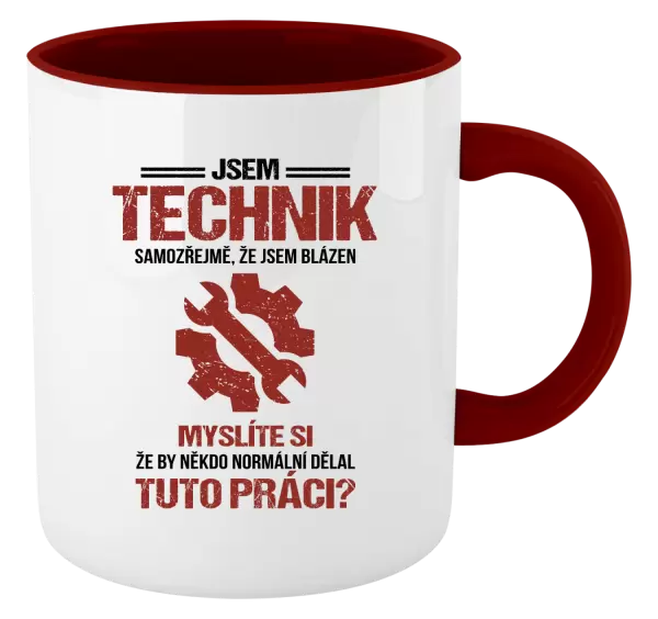 Hrnek Samozřejmě, že jsem blázen - technik