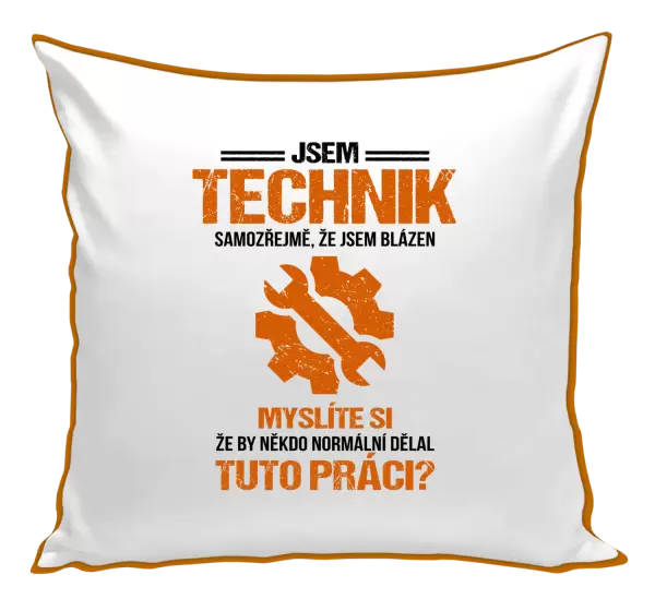 Polštář Samozřejmě, že jsem blázen - technik