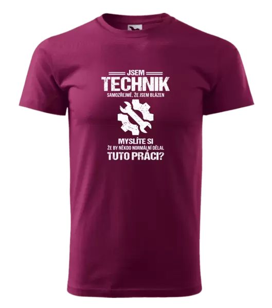 Pánské tričko Samozřejmě, že jsem blázen - technik