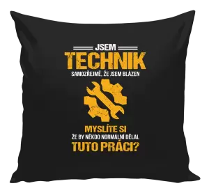 Polštář Samozřejmě, že jsem blázen - technik