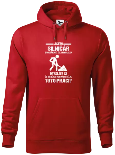 Pánská mikina Samozřejmě, že jsem blázen - silničář