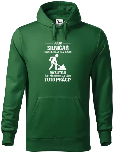 Pánská mikina Samozřejmě, že jsem blázen - silničář