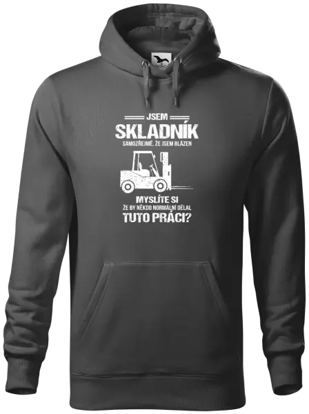 Pánská mikina Samozřejmě, že jsem blázen - skladník
