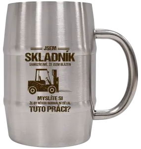 Nerezový chladicí půllitr Samozřejmě, že jsem blázen - skladník