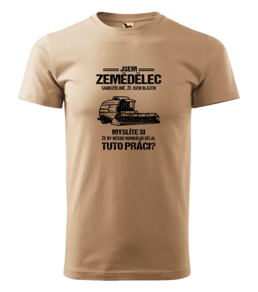 Pánské tričko Samozřejmě, že jsem blázen - zemědělec