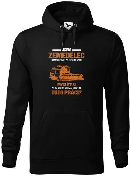 Pánská mikina Samozřejmě, že jsem blázen - zemědělec