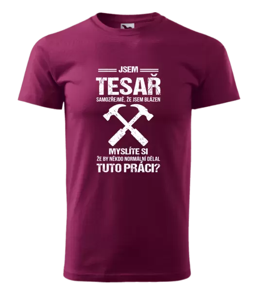 Pánské tričko Samozřejmě, že jsem blázen - tesař