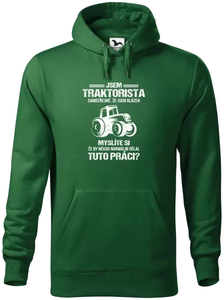 Pánská mikina Samozřejmě, že jsem blázen - traktorista