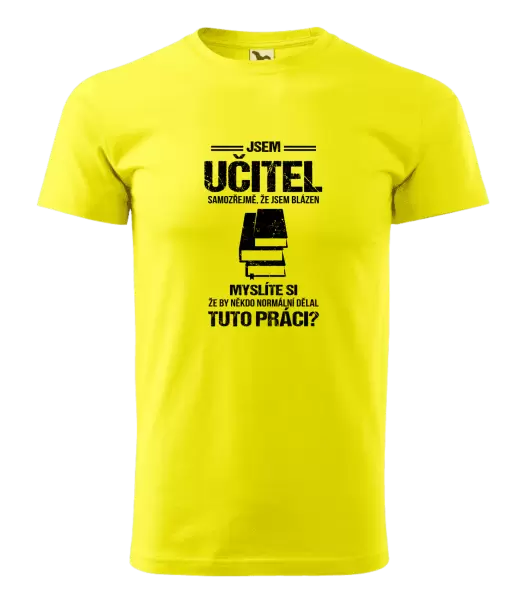 Pánské tričko Samozřejmě, že jsem blázen - učitel