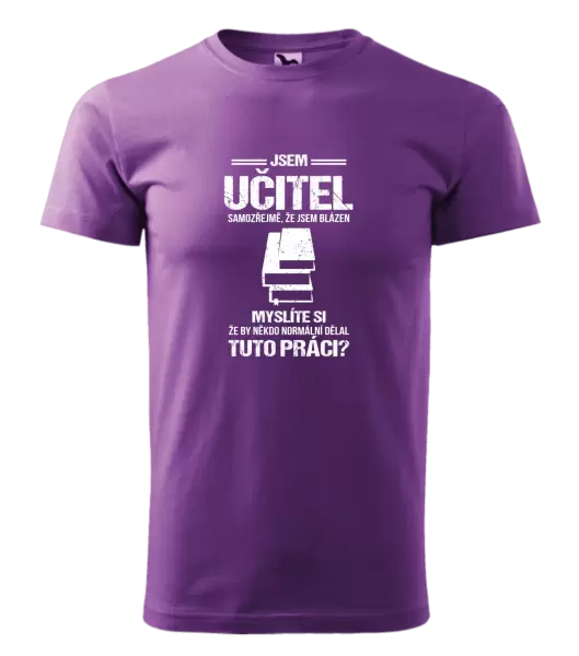 Pánské tričko Samozřejmě, že jsem blázen - učitel
