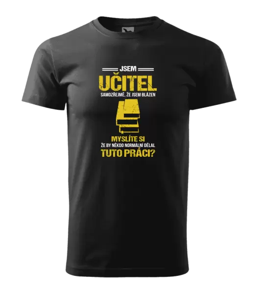 Pánské tričko Samozřejmě, že jsem blázen - učitel