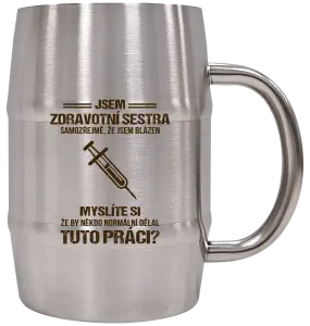 Nerezový chladicí půllitr Samozřejmě, že jsem blázen - zdravotní sestra