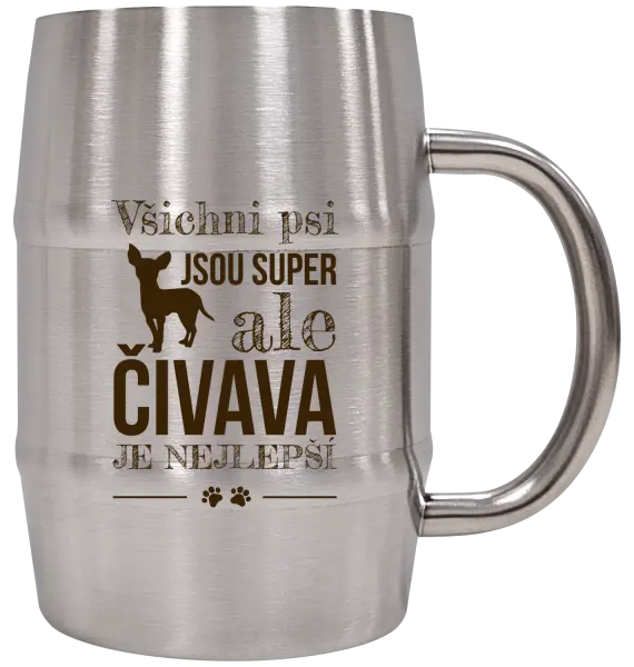 Nerezový chladicí půllitr Čivava je nejlepší